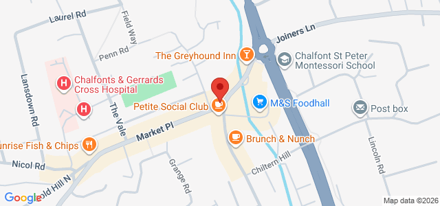 Map showing Milkshakes UK in Chalfont St Peter
